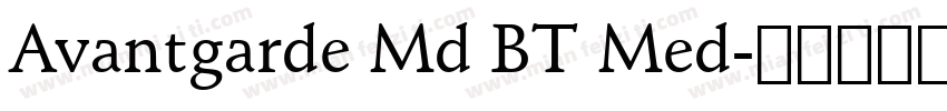 Avantgarde Md BT Med字体转换